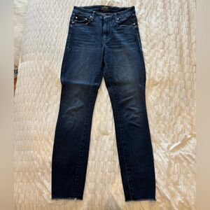 Mother High Waisted Ankle Fray in Tongue and Chic